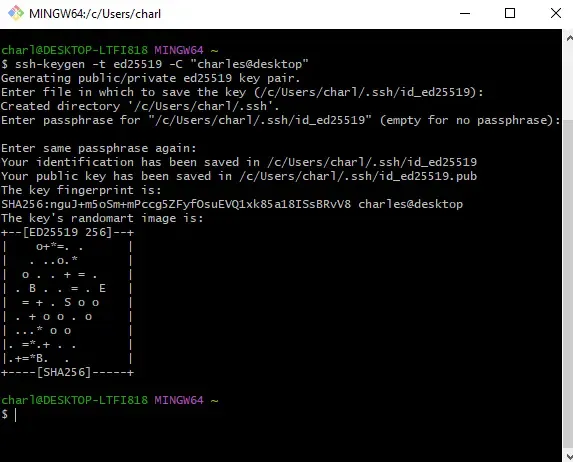 Create an SSH Key for Windows