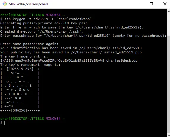 Create an SSH Key for Windows